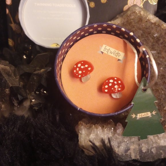 NIB 2020 Twinning Toadstools Erstwilder Stud Earrings - Picture 8 of 8